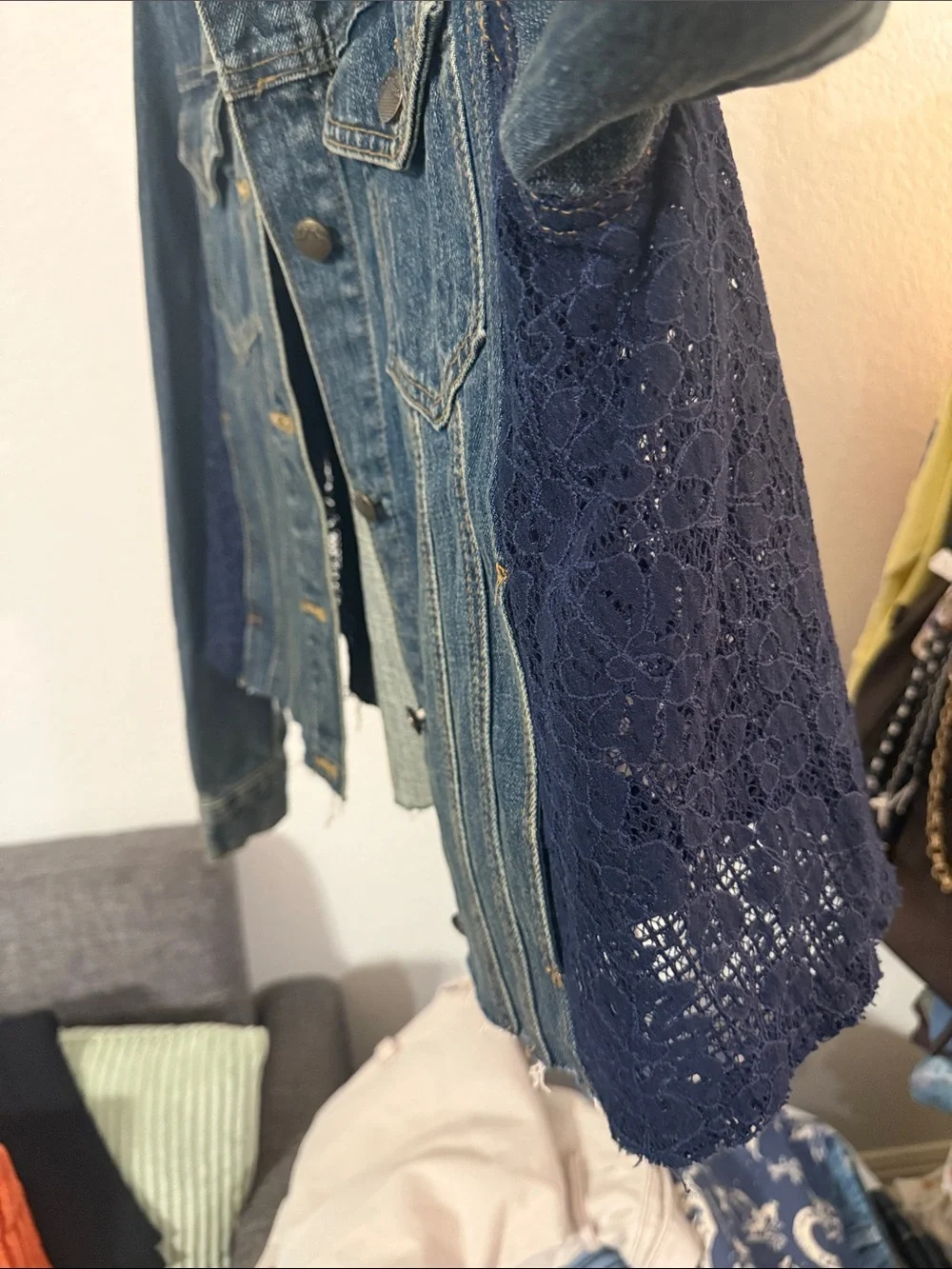 Free People Classic Blue Denim Jacket - Picture 3 of 4